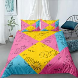 Bedding Sets 3D Custom Duvet Cover Quilt Covers Pillow Cases King Full Double Size Pineapple Printing Design Bedclothes