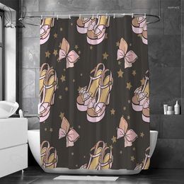 Shower Curtains 3D French Girls High Heels Pictures Custom Simple Background Bathroom Waterproof Partition Decoration With Hooks