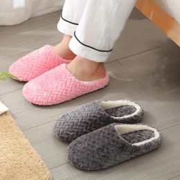 Slippers Women Indoor Warm Plush Home Slipper Autumn Winter Shoes House Flat Floor Soft Silent Slides For Bedroom