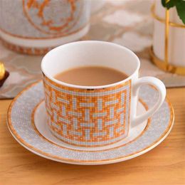 Cups Saucers New European Bone China Coffee Cups And Saucers Tableware Coffee Milk Mug Plates Dishes Afternoon Tea Drinkware With Gift Box