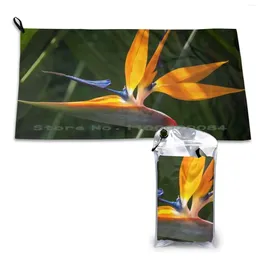 Towel Jewel From The Jungle-A Singular Bird Of Paradise Quick Dry Gym Sports Bath Portable Bloom