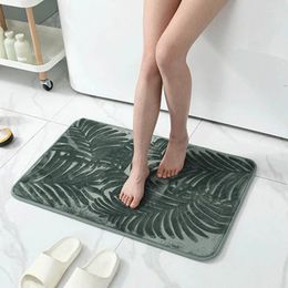 Bath Mats Premium Memory Foam Bathroom Rug Rainforest Leaves Absorbent Non Slip Mat Toilet Rugs Floor Area Pad Quick Dry