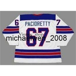 Vin Weng Men Womens Youth MAX PACIORETTY 2014 USA CCM Old Hockey Jersey-Custom Any Name&No. Goalie Cut