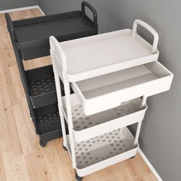 Drawer Trolley Kitchen to Floor Mobile Bathroom, Bathroom Snack Rack, Table Edge Storage Bookshelf