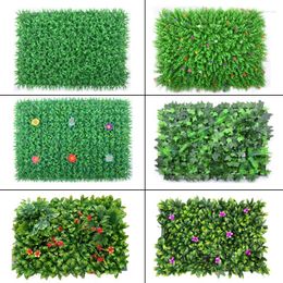 Decorative Flowers 40x60cm Plastic Lawn Artificial Background Wall Hanging Panel Plant Grass Wallboard Wedding Backdrop