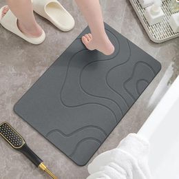 Bath Mats Mat Slip Fast Drying For Kitchen Counter Tub & Bathroom Floor Super Absorbent Diatomaceous Earth Shower