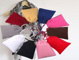 velvet drawstring bags high quanlity Gift packaging Flocked Jewelry bag Jewelries pouches Headphone packing cloth Favor Holders5011064