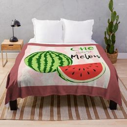 Blankets Summer Vibe T-ShirtOne In A Melon Throw Blanket For Sofa Giant