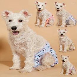 Dog Apparel Pet Shorts Sanitary Physiological Pants Cute Print Diaper Washable Female Panties Underwear Briefs