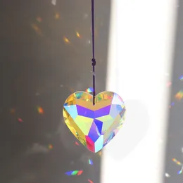 Decorative Figurines 45mm Love Heart Crystal Sun Catcher DIY Suncatcher Versatile Colorful Prism For Home Window Wall