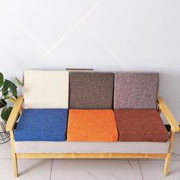 Pillow Hard High Density Sponge Sofa S Solid Wood Redwood Window Mat Tatami Chair Linen Cloth Square 5-8cm Thickness