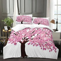 Bedding Sets Blossom Tree Spring Duvet Cover Set Include 1 2 Pillowcases Comforter Microfiber Soft