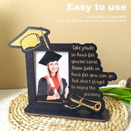 Frames Wood Graduation Po Frame Wooden Square Picture Display Theme Personalized Gift For