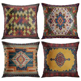 Pillow Moroccan Ethnic Style Pattern Petal Short Plush Pillowcase Sofa Cover Home Decoration Can Be Customized For You 40x40