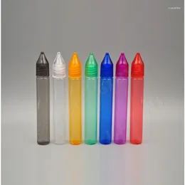 Storage Bottles Factory Price 100pcs 15ml Coloured PET Pen Bottle Liquid Plastic 15 Ml Dropper With Tip And Lids