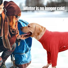 Dog Apparel Large Winter Pet Clothes Thicken Cotton Coat Windproof Dogs Clothing For Medium Labrador Costume Outfits