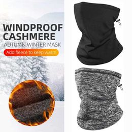Fashion Face Masks Neck Gaiter Adjustable Windproof Warm Scarf Winter Wool Gait Mens Balaclava Pipe Running Motorcycle Q240510