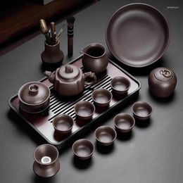 Tea Trays Office Teaware Tray Ceramic Portable Plate Kitchen Gadget Wooden Home Vintage Plateau En Bois Cup Accessories