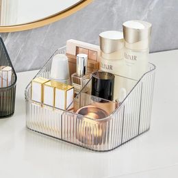 Makeup Brushes Storage Box Cosmetics Four Grid Student Desktop Home Dressing Table Lipstick Skincare Products