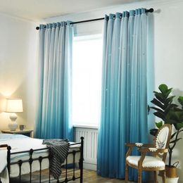 Curtain Curtains Nordic Minimalist Internet Celebrity Starry Sky Bay Window Lace Finished For Living Dining Room Bedroom