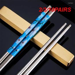 Chopsticks 2/3/10PAIRS Stainless Steel Multifunction Portable Light Weight Kitchenware