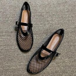 Sandals Mesh Flats Women Shoes Loafers Summer 2024 Beach Casual Designer Walking Dress Comfort Retro Chaussures Female