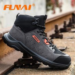 Casual Shoes High-quality Men Work Boots Insulated 6KV Composite Toe Electrician Anti-smash Anti-puncture Safety Protective