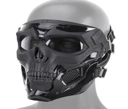 Halloween Skeleton Airsoft Mask Full Face Skull Cosplay Masquerade Party Mask Paintball Military Combat Game Face Protective Mas Y2190366