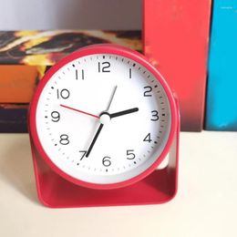 Table Clocks Alarm Clock Nordic Luxury Mute Children's Student Desk Bedroom Study Room Simple Frosted Metal
