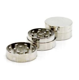 smoking Silver 2 Parts Crusher Tobacco Mini Herb Zinc Grinder easy to carry Cigarette accessories4583341