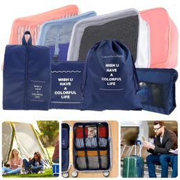 Storage Bags 8Pcs Travel Luggage Organizers Set Suitcase Organiser Packing Cubes Foldable And Lightweight Bag Waterproof