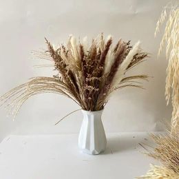 Decorative Flowers Natural Colourful Pampas Grass Dried Flower Home Whole Length 45cm Decoration Accessories Living Room Decorations