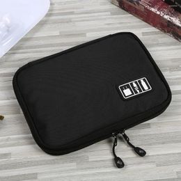 Storage Bags Nylon USB Cable Bag Large-Capacity Waterproof Charger Plug Multifunctional Elastic Dustproof For Home Travel