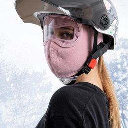 Cycling Caps 1Pc Windproof Anti Dust Face Mask Ski Breathable Masks Fleece Shield Hood With HD Goggles Cap