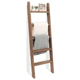 Storage Boxes Handcrafted Wooden Blanket Ladder Farmhouse Decorative Quilt Display Holder Shelf Rustic Towel Rack Organizer Stand