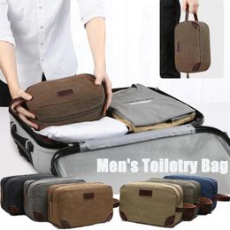 Cosmetic Bags Casual Toilet Shower Storage Pouch Waterproof PU Leather Men's Toiletry Bag Shaving Makeup Organiser