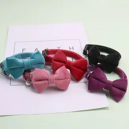 Dog Collars Fashion Pet Bow Bell Cute Cat Supplies Multicolor Adjustable Dressing Tool Accessories