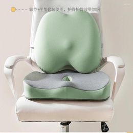 Pillow Breathable Slow Rebound Waist Support Set For Home Office Health Care Chair Pad Memory Foam Lumbar Seat