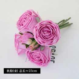 Decorative Flowers Latex Moisturising Rose Flower Bouquet Party Stage Setting Layout Decoration Supplies Home Decor Silk Artificial