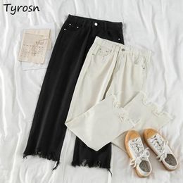 Women's Jeans Women Ankle-length Ripped Fur-lined Designed Simple Solid Daily Students Ulzzang Sweet Elegant Girls Lovely Vintage Chic