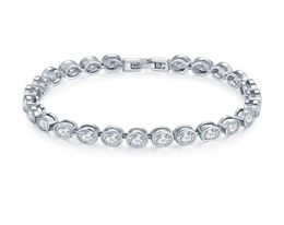 Fashion Brands Designer Round Cut CZ Stone Bracelet for Women Cssical Tennis Bracelet & Bangle Jewelery Gift4558788