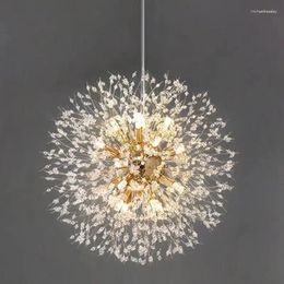 Chandeliers Modern Fireball Crystal LED Indoor Lighting Living Room Pendant Lamp Bar Art Luminaire Lamparas De Techo Ceiling