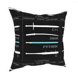 Pillow Funny C Java Python Programmer Software Developer Cases Cover Custom Decorative Pillowcase For Car 45 45cm