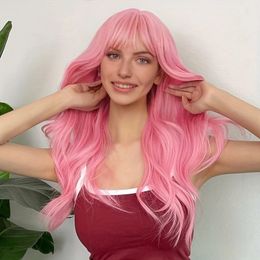 Long Curly Europe and America Wigs for Women Girls Multiple Colours Full Synthetic Hair Wig African Natural Wigs Cosplay Barbie