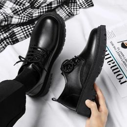 Dress Shoes Men's 2024 Summer British Black Casual Leather Business Students Big Head Work Fashion ShoesMen's S