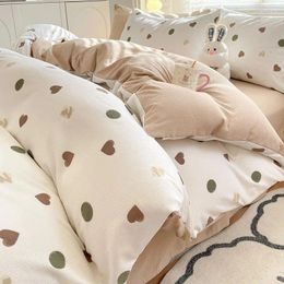 Bedding Sets 2024 Set Jacquard Super Soft A-Class Instagram Bubble Washed Cotton Bed Sheet Four Piece