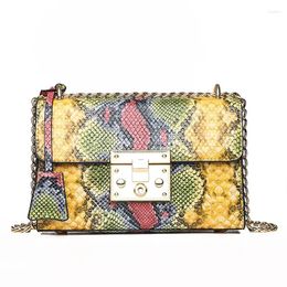 Shoulder Bags 2024 Snake Pattern Multi-color Fashion Handbags Trend Embossed Ladies Messenger Bag Fashionable Purses