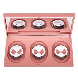 False Eyelashes 3 Pairs Self-adhesive Natural-looking Reusable Fake With Spare Glue Strips Mirror For Eye Makeup