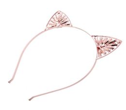 Hair Clips Barrettes Women Adult Child Metal Alloy Headband Hollow Out Floral Cat Ears Hair Hoop Luxury Coloured Glitter Rhinesto9659963