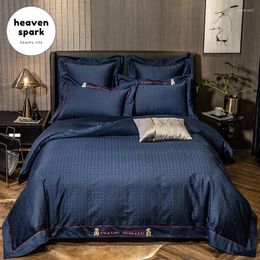 Bedding Sets 1000TC Luxury Set Jacquard Egyptian Cotton Embroidery Duvet Cover Bed Sheets And Pillowcases Sabanas 220x240 Funda Nordi
